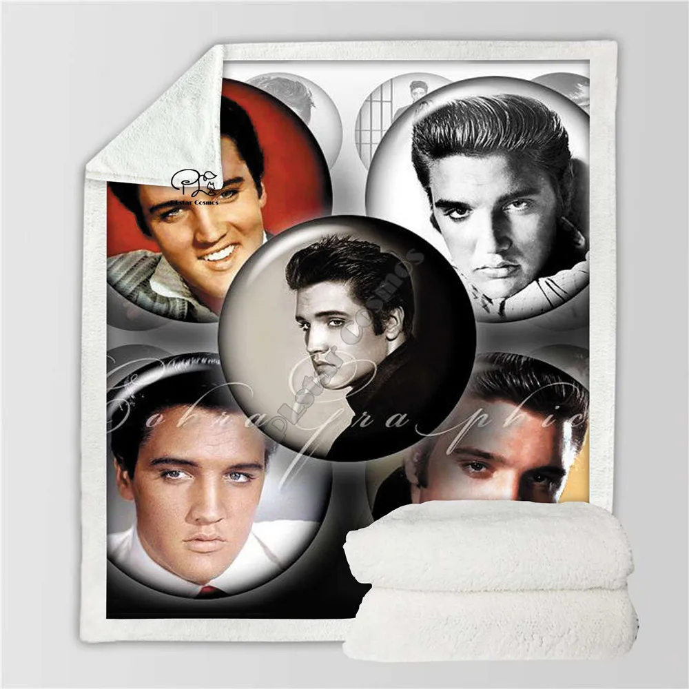 Новейшее одеяло Elvis singer с заплатками плюшевое 3d принтом для взрослых диванов