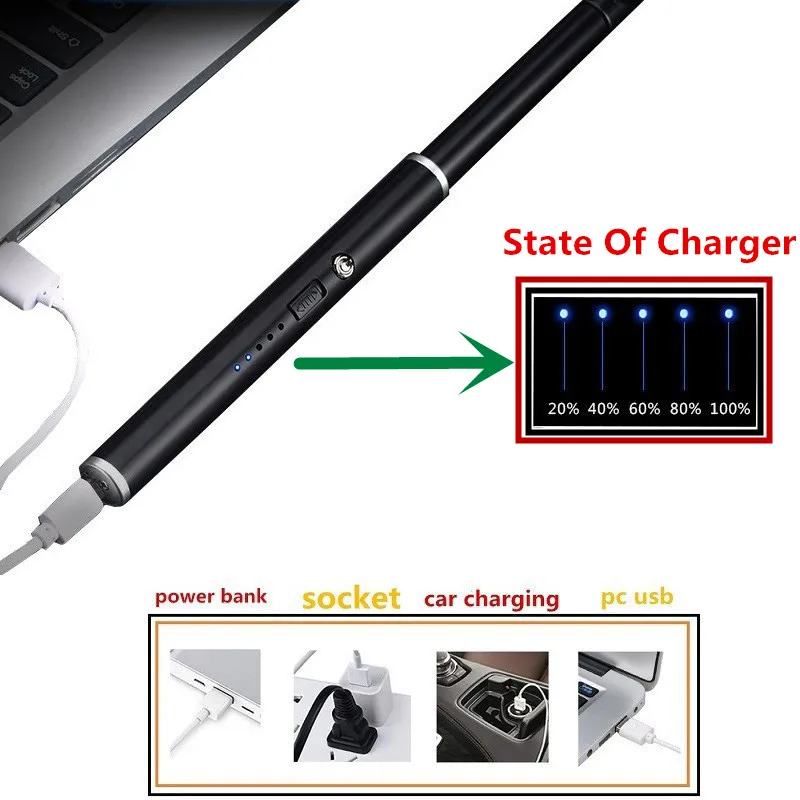 Импульсная зажигалка с одной дугой матовой зарядкой от USB Электронная для