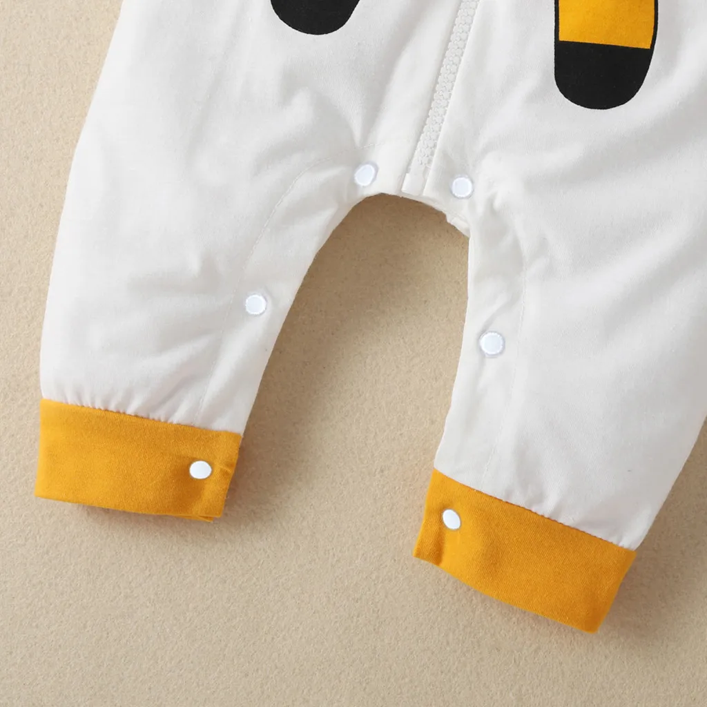 0-12M Baby Kids Jumpsuit Newborn Baby Girls Boys Cartoon Giraffe Hooded Romper Spring Toddler Unisex Baby Onesie Jumpsuit#LR1