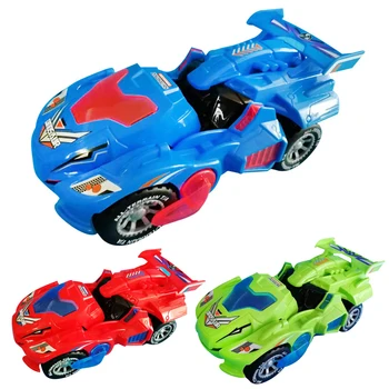 

3D Deformation LED Car Kids Dinosaur Toys Play Vehicles With Light Flashing Music For Children Christmas Gift