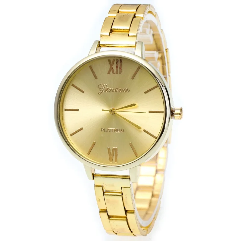 

-Style Steel Watch Trend Women's Gold Watch Quartz Watch Ladies' Watch Clock Foreign Trade Hot Selling Table