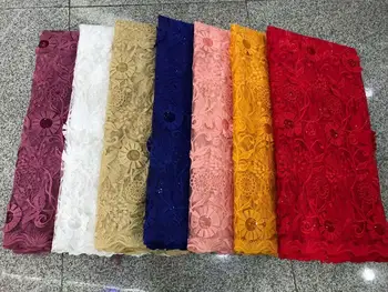 

Dark blue African Lace Fabric High Quality French Tulle Lace Fabric 2020 Nigerian Sequins Laces Embroidery Net Fabric For Dress