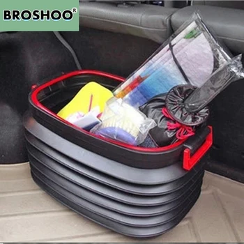 

BROSHOO 37L Car Barrel Folding Origami Adjustable Storage Box Home Bucket Car Glove Box Backup Car Styling Auto Accessories