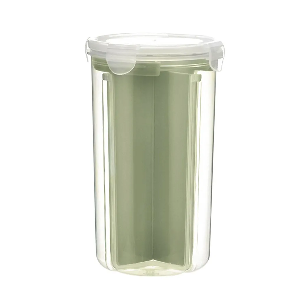 Separated Grain Storage Tank Transparent Plastic Coffee Bean Snack Storage Box Kitchen Dry Food Preservation Storage Sealed Can