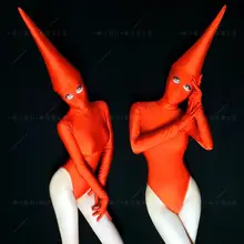 Костюм для джазовых танцев, сексуальный костюм для ночного клуба, красного цвета, с острым носком, боди, DJ, женская певица, вечерние костюмы для косплея, сценическая одежда DL5133