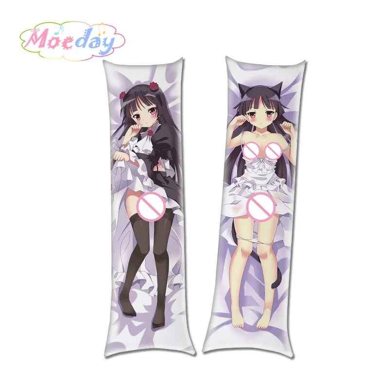 Наволочки для подушки Oreimo Ruri Goko Kuroneko Black Cat - Цвет: Светло-серый