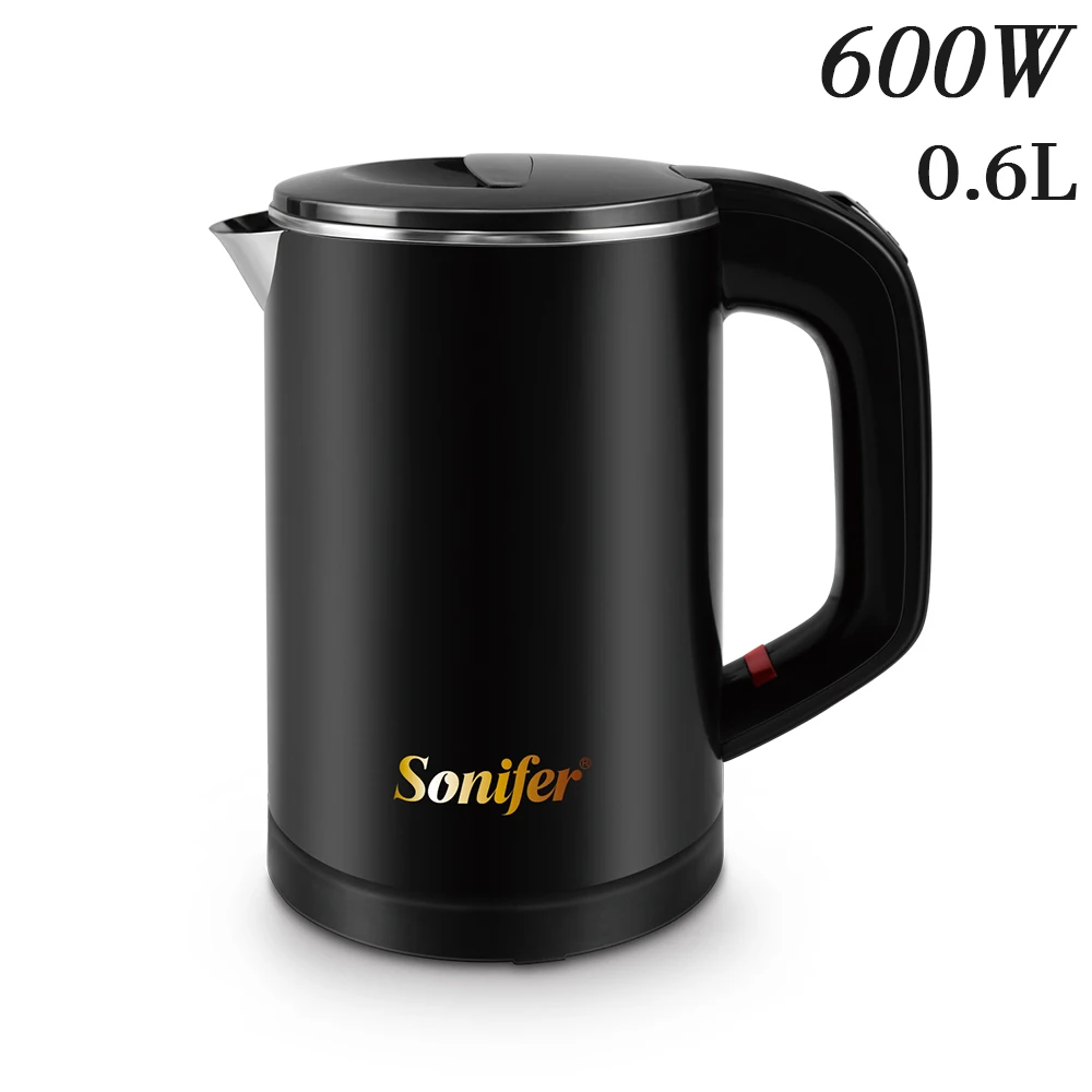 SF2058-Black 0.5L мини электрический чайник из нержавеющей стали 1000 Вт Портативный путешествия бойлер Sonifer - Цвет: SF2058-Black