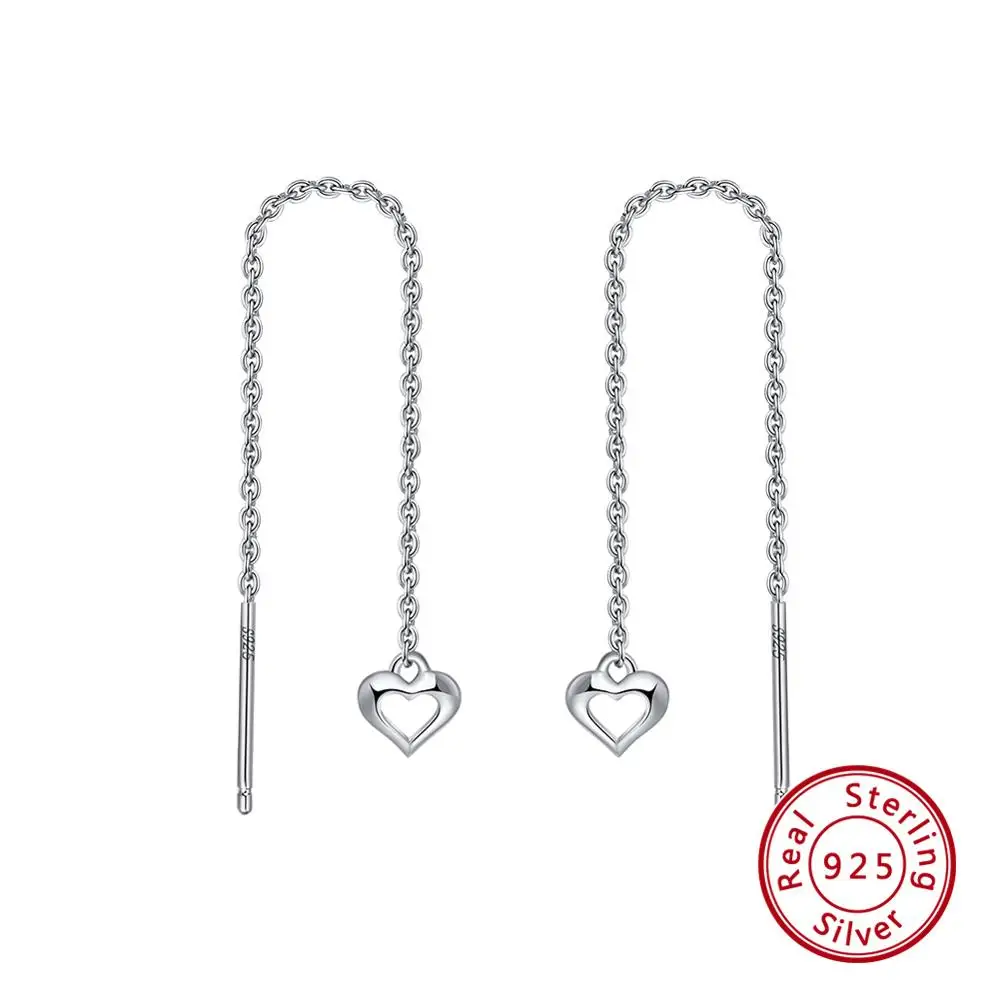 SE130 ORSA JEWELS, натуральная 925 пробы, серебряные женские серьги, цепочка, романтическая форма сердца, корейские вечерние ювелирные изделия для девушек SE130 - Цвет камня: SE130