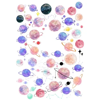 

2 pcs/lot Universe Cosmos Planet DIY Scrapbook Bullet Journal Stationery Stickers Planner Diary School Office Craft Supplies