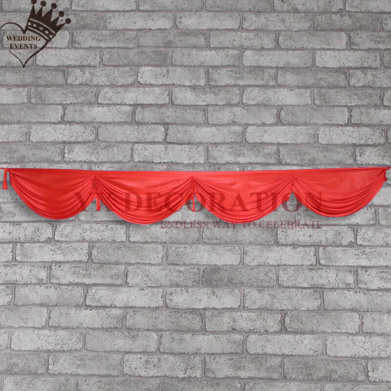 Дешевая цена ледяной шелк Swag драпировочная ткань для скатерти плинтус свадебный