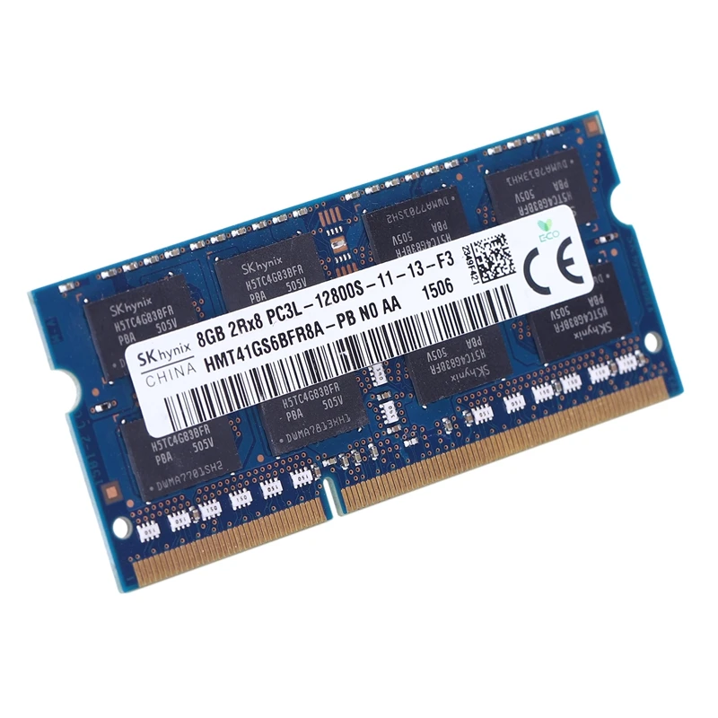 DDR3 8GB 12800 1600MHz 1,35 V ram память для ноутбука notebook 204-PIN SODIMM низкое напряжение Non-ECC двухканальный