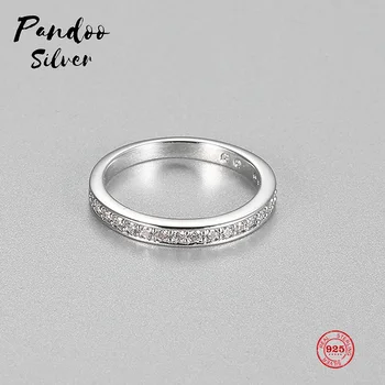 

Fashion Charm Pure 925 Silver Original 1:1 Copy, Elegant Temperament Romantic Exquisite Ring Ring Female Luxury Jewelry Gifts