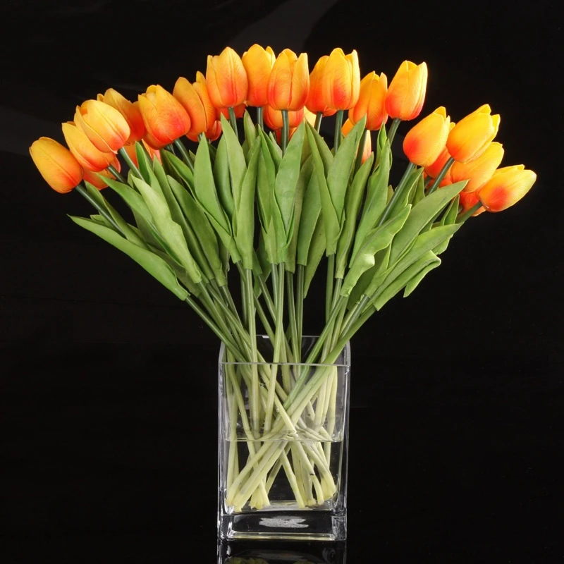 20pcs Tulip Flower Latex Real Touch For Wedding Decor Flower Best Quality KC454