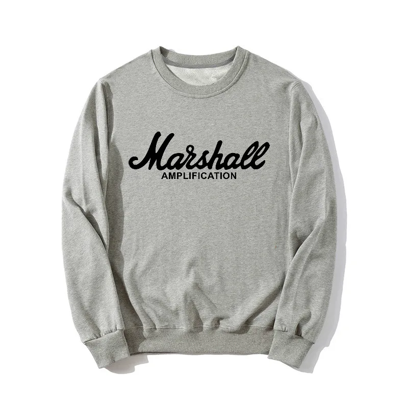 Женские толстовки с капюшоном, новая осенняя Толстовка с принтом MARSHALL Amplication, пуловер с круглым вырезом, женский спортивный костюм размера плюс S-3XL, одежда