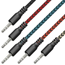Aux Cable Speaker Braid Wire Jack Audio Cable for Car Headphone Adapter Jack 3 5 Mm Speaker Cable for Microphone MP4 300pcs lot