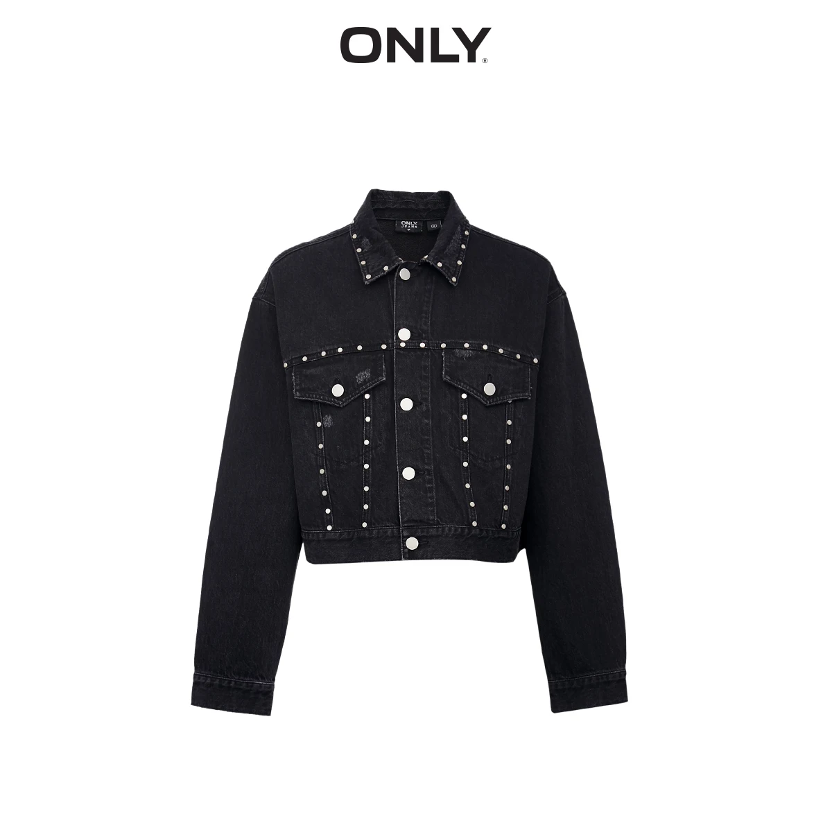 price reduction  ONLY women's autumn new loose rivet short denim jacket  119354533