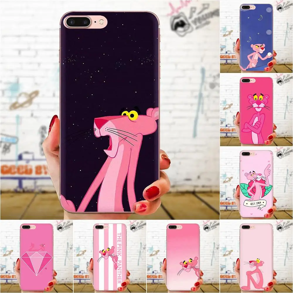 

For Sony Xperia Z Z1 Z2 Z3 Z4 Z5 compact Mini M2 M4 M5 T3 E3 E5 XA XA1 XZ Premium Silicone Case Cute Cartoon Pink Panther