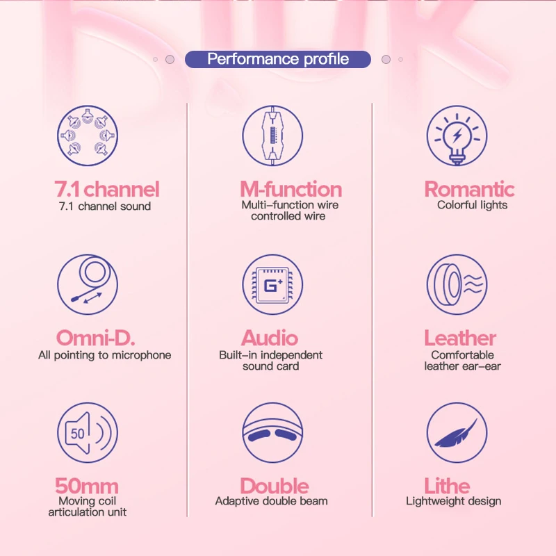 Pink Girl Heart Cute Gaming Headphone lovely Wired Headset Headphones With Mic Microphone For Computer PC Laptop Tablet 3 5mm