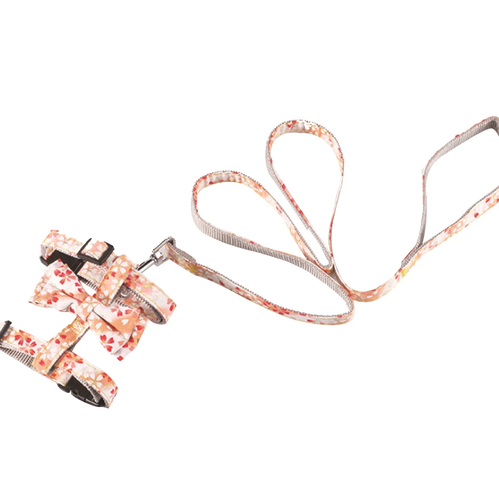 Adjustable Pet Cat Collar Leads Leash Cat Butterfly Leash Lead Harnesses Belt Traction Rope Pet Supplies