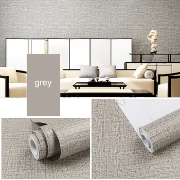 

10M PVC Vinyl Linen Self Adhesive Waterproof Wallpaper for Walls Living Room Bedroom Kitchen Cupboard Countertops Contact Paper