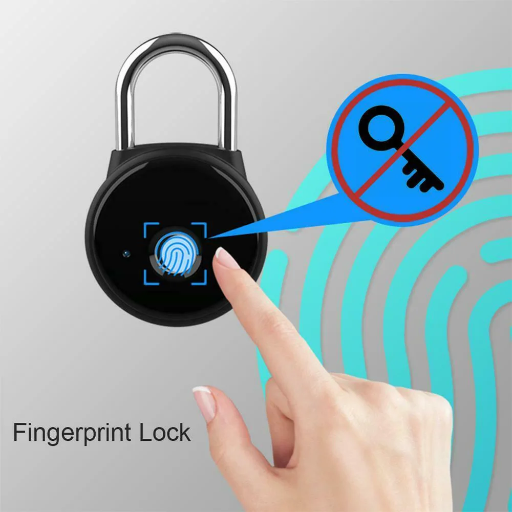 Отпечатков пальцев замок Bluetooth приложение Смарт замок без ключа водонепроницаемый биометрический замок безопасности для двери чехол для багажа тренажерный зал велосипед