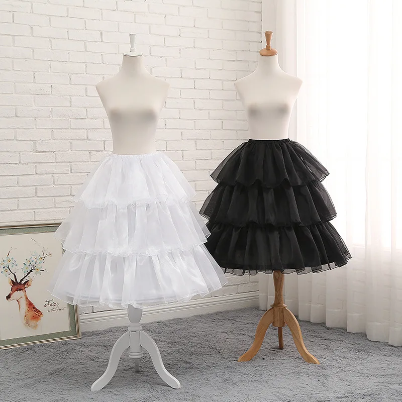 Jupon Crinoline 3 Cerceaux - Taille Ajustable 32-44 - Pour Robe De Mariée, Bal, Soirée - Blanc Ou Noir - 5