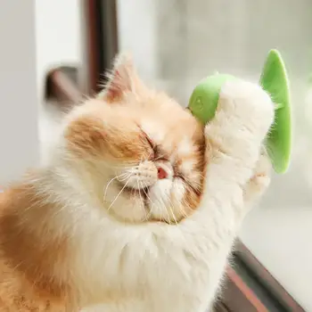

Cute Pig Shape Pet Cat Toy Interactive Sucker Cup Cat Bite Cleaning Toys Catnip Toys Teeth Chew Toothbrush Resistant Molar E2K3