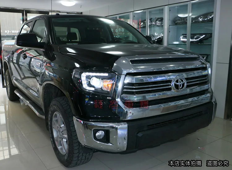 Автомобильный стиль для Toyota Tundra фары для Sequoia 2007-2013 год фара DRL Передняя Биксеноновая линза двойной луч HID комплект
