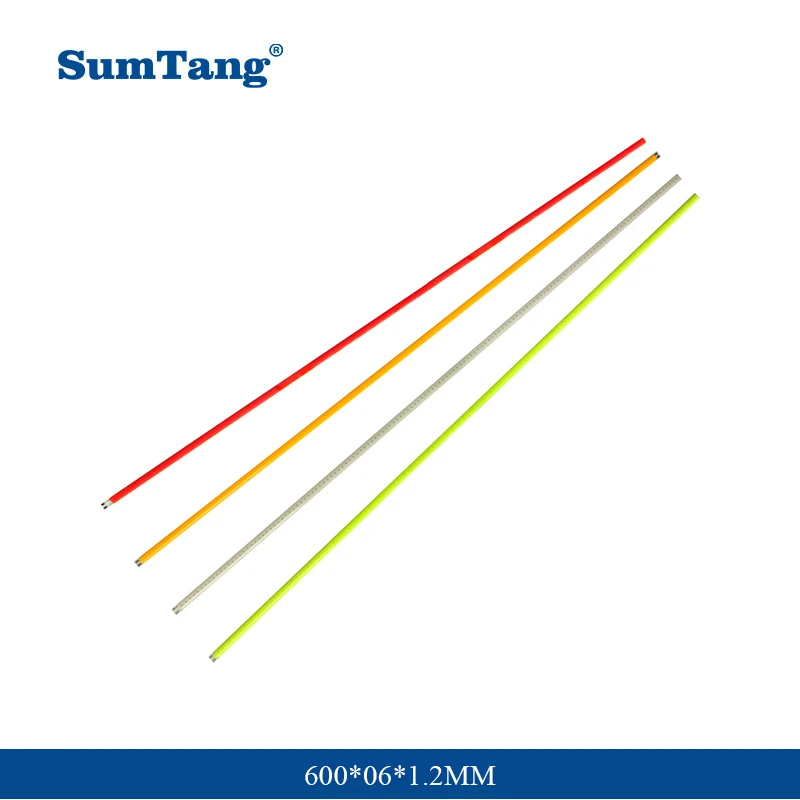 15pcs/lot Ultra Bright 12V COB LED Strip 20-24W 110-130lm/w 600*6*1.2MM Warm White Cool White for DIY Lighting
