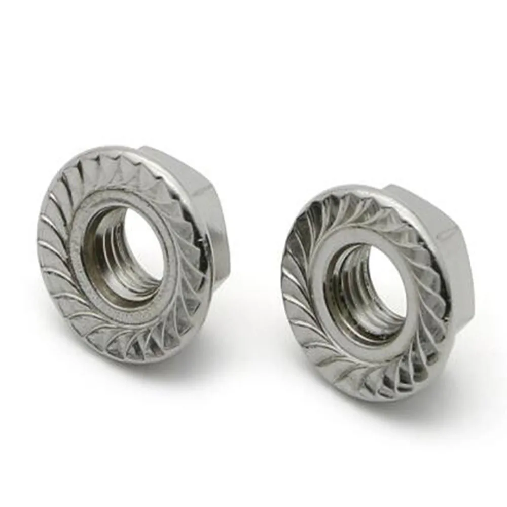 30 шт. 304 фланец из нержавеющей стали гайка locknut противоскользящая гайка M3M4M5M6M8M