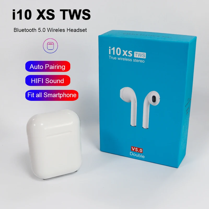 I10 XS TWS беспроводные наушники i10 tws Bluetooth 5,0 гарнитура Автоматическое Сопряжение наушники для iPhone xiaomi airdots Apple huawei