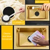 Gold Undermount Kitchen Sink Nanometer Gold 304 Stainless Steel Manual Kitchen Sink Single Bar Counter Kitchen Sink 2