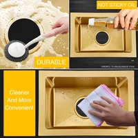 Gold Undermount Kitchen Sink Nanometer Gold 304 Stainless Steel Manual Kitchen Sink Single Bar Counter Kitchen Sink 2