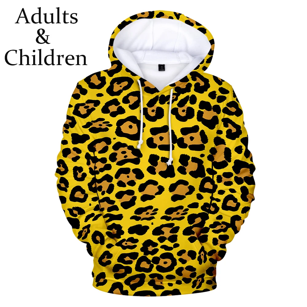Popular Hoodie Men's Women's 3D Animal Texture Children's Sweatshirt Comfortable Casual Boys Girls Yellow Autumn Winter Pullover |