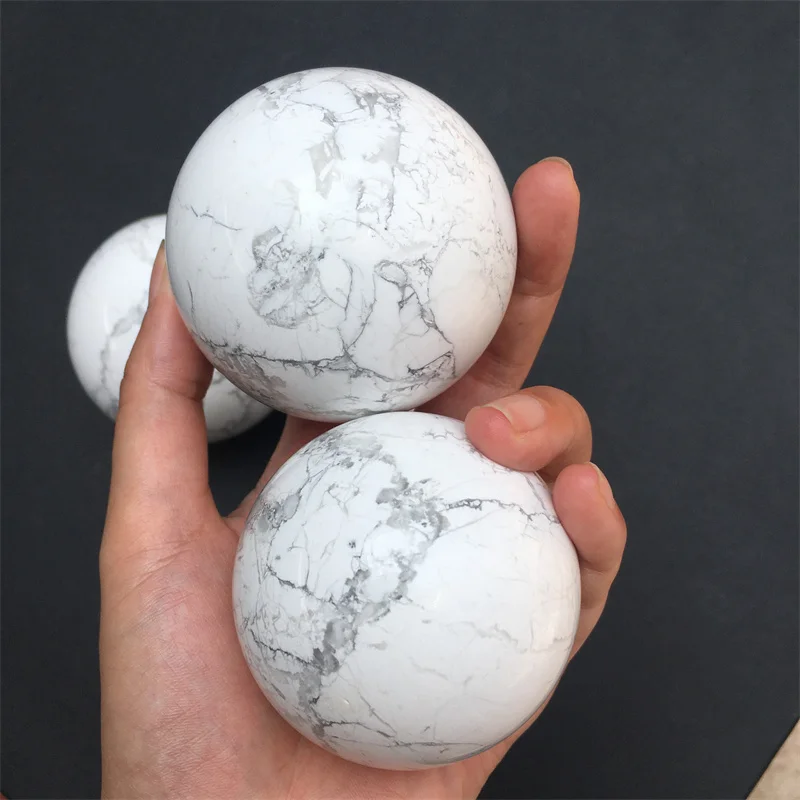 Natural howlite sphere quartz crystal balls sphere polished healing crystal stone ball for decoration 2
