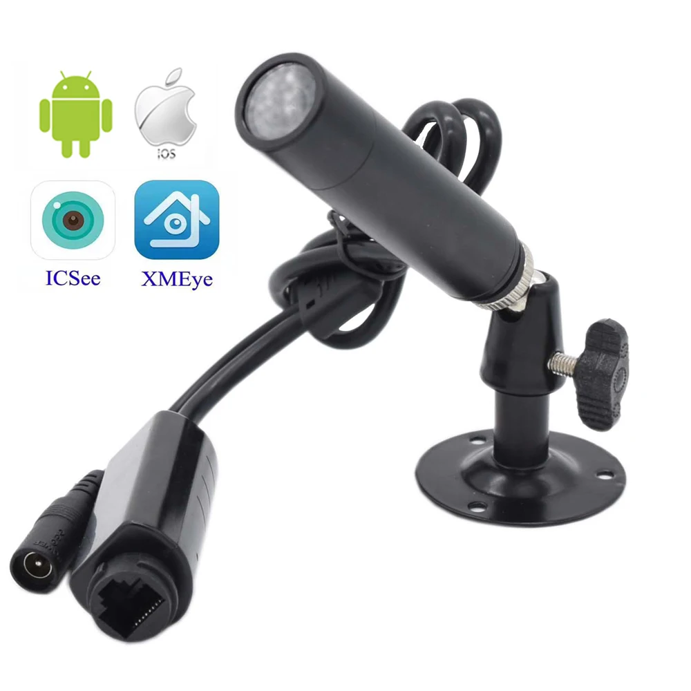 Skup 1080P IMX307 poe mocy mini kamera ip nadzoru sieci Vedio uchwyt na aparat Onvif mini kamera ip Bullet kamera internetowa ICSEE APP