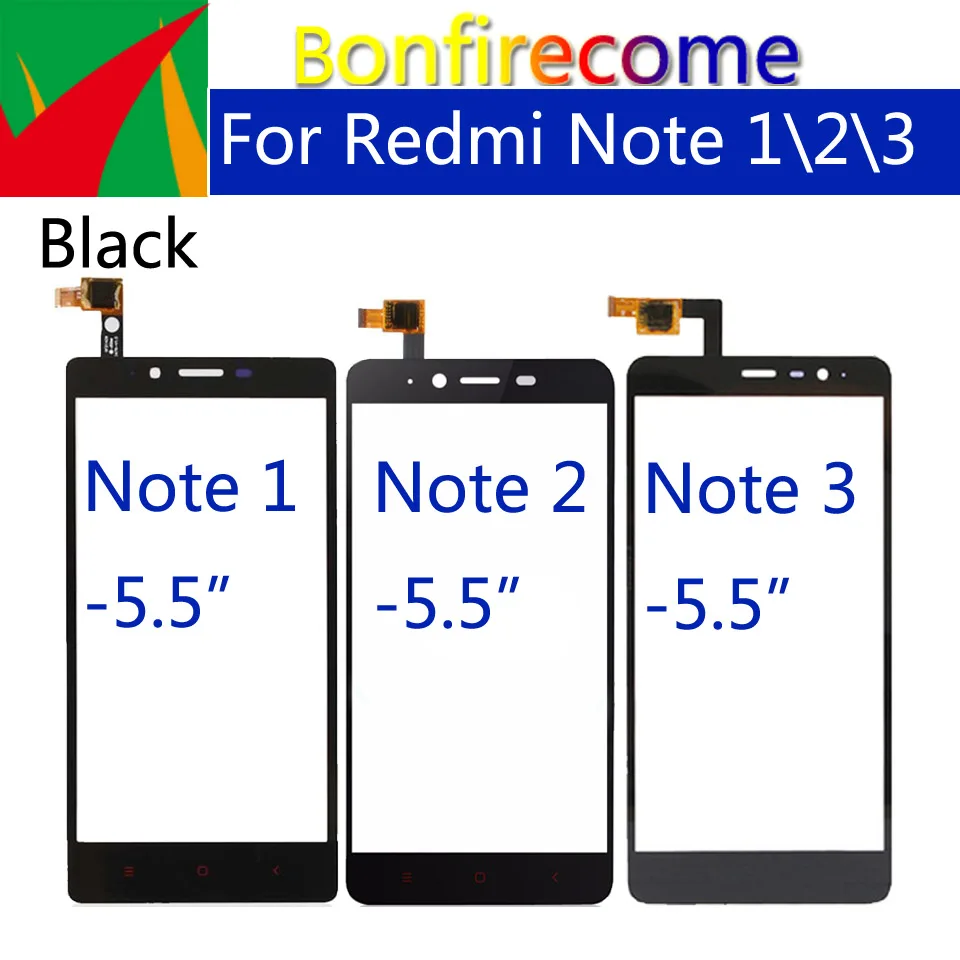 5," для Xiaomi Redmi Note 1 Note 2 Note 3 Сенсорная панель Сенсорный ЖК-дисплей стеклянная линза Панель дигитайзер Запасные части