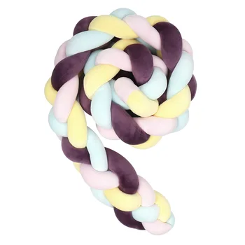 

Baby Bumper Safe Protector 4M Knot Bed Pillow Newborns Infant Braid Bumpers Crib Cradle for Kids Room Dector Via EMS BTN061