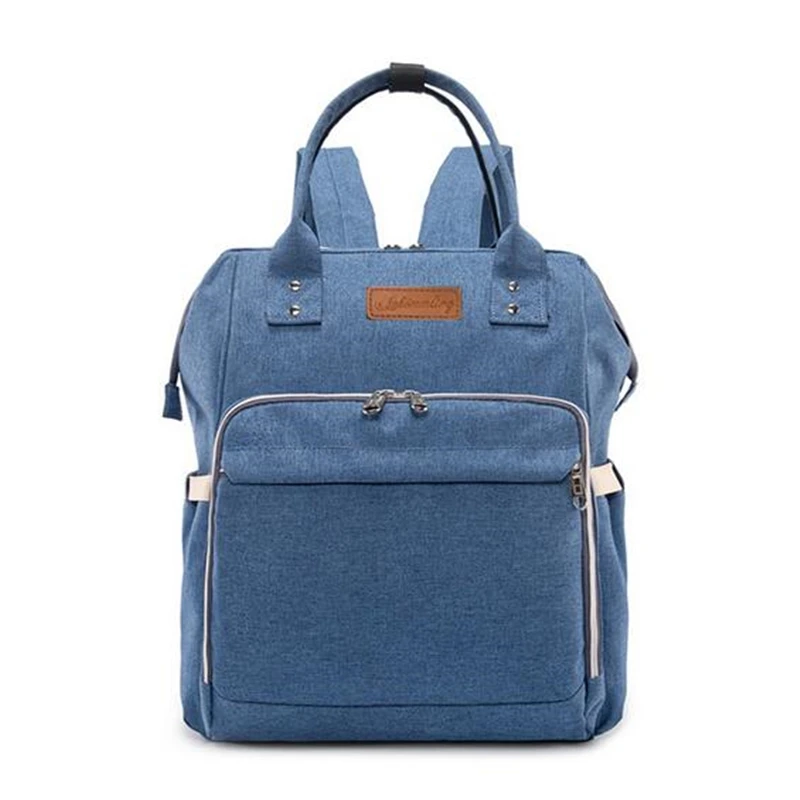 linen blue Сумка для кормящих мам, подгузник для мам, брендовая Большая вместительная Детская сумка, переносной дорожный рюкзак, сумка для детской коляски, сумка для кормления, уход за ребенком - Цвет: linen blue