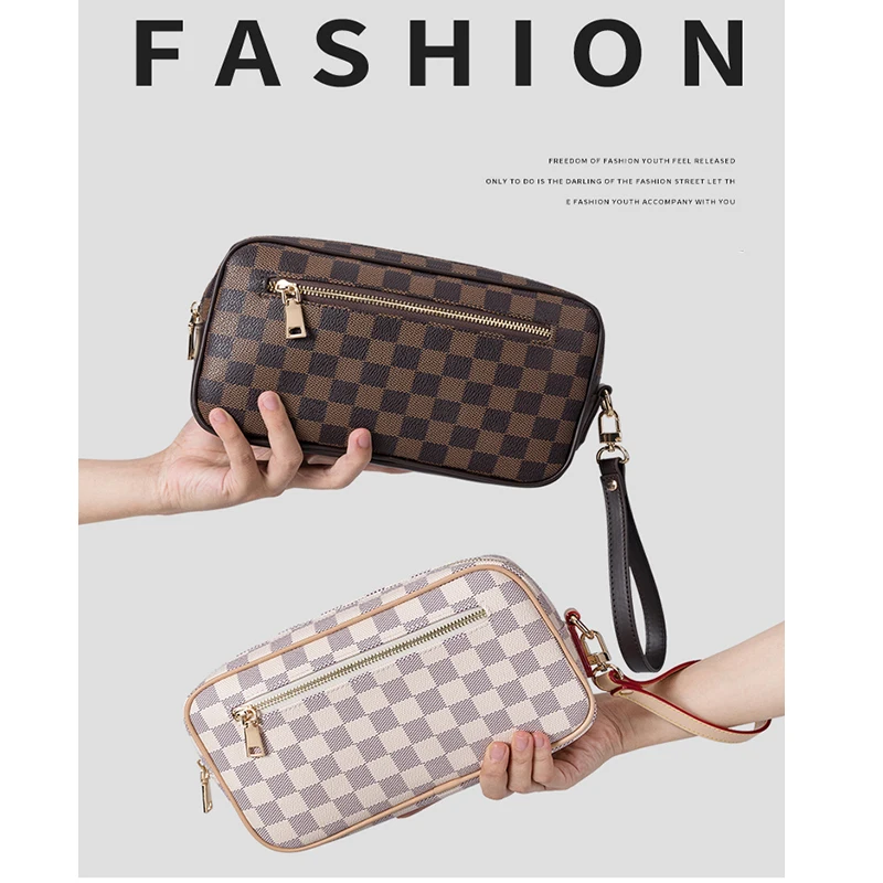 Luxury Classic Checkered Plaids Women's Bag European and American Fashion Retro Plaid Hand Bag Wild Unisex Casual Clutch