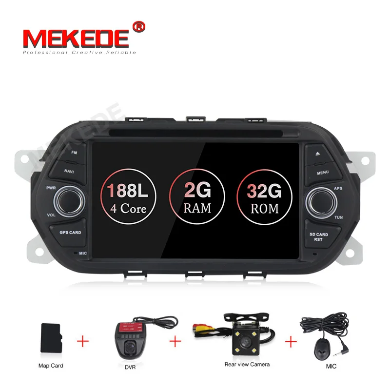 MEKEDE HD 1024x600 1din Android 8,1 автомобиля стереонаушники DVD для Fiat Tipo Egea автоматическое радио GPS навигации - Цвет: 32G  DVD CAMERA DVR