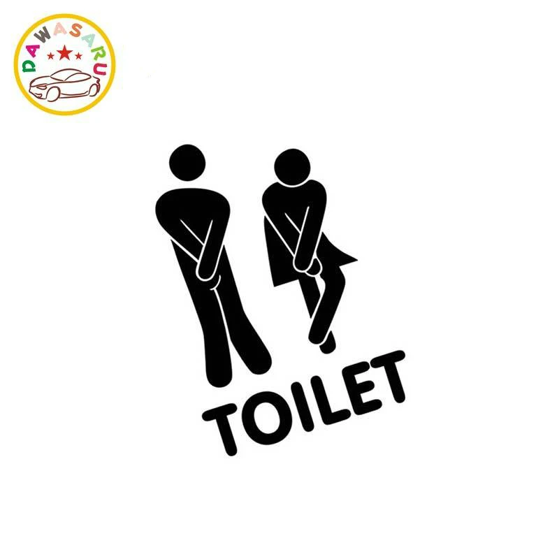 Интересный туалетный знак наклейка светоотражающая графическая караван