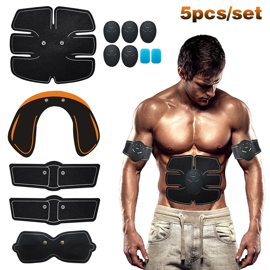 Wireless EMS Abdominal Muscle Trainer Belt Vibration Fitness Body Arm