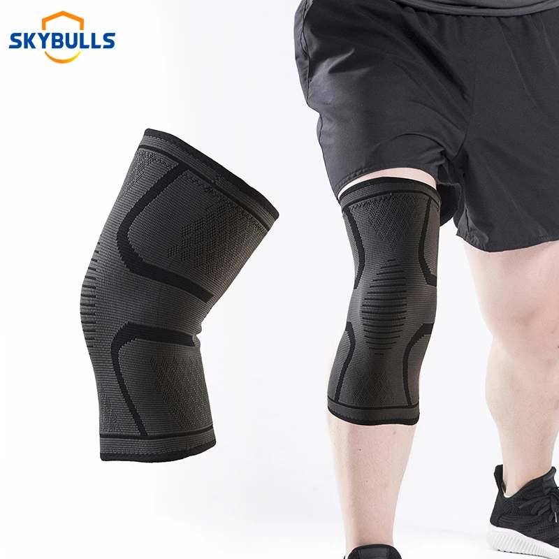 

Skybulls 1PCS Nlyon Elastic Compression Sport Knee Protector Pad Knee Brace Support Sleeve For Basketball Cycling Outdoor Safety