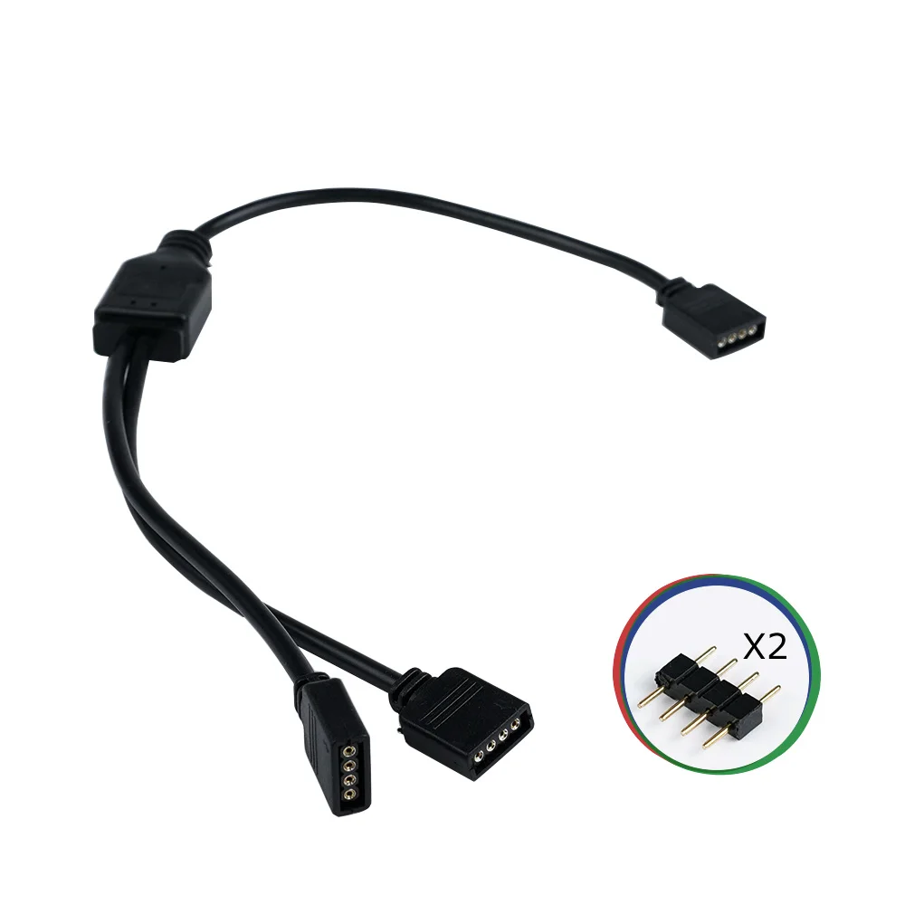 Разветвитель материнской платы RGB AURA 12 В 4 контакта двойной гнездовой порт от 1 до