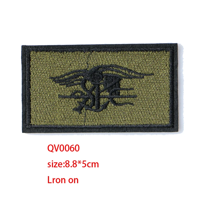 QV0060 U S армейский Военный Ранг тактический боевой дух значок вышитая аппликация патчи для DIY железные значки-наклейки на рюкзак, одежда - Цвет: QV0060