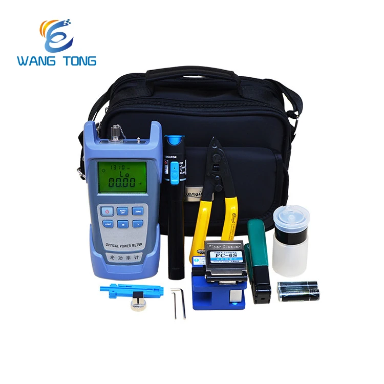 

Cheap factory wholesale price FTTH fiber optic splicing tools kit with Fiber Cleaver and Optical Power Meter