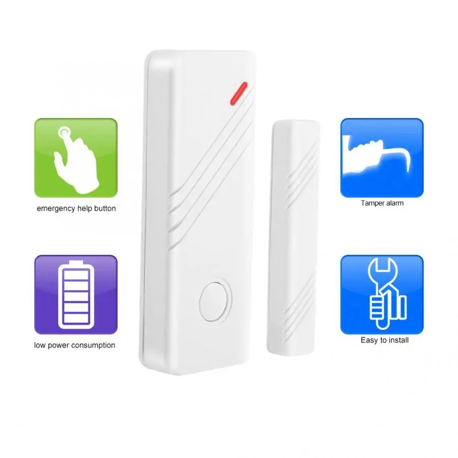 

Door Stop Alarm Wireless Security Alarm 1 Sound Light Siren 1 Infrared Sensor 1 Magnetic Sensor (JD11+03D+03B) HOT