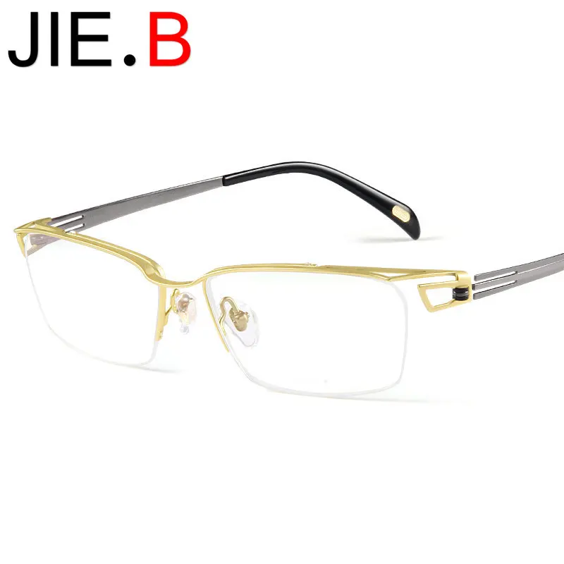 Высококачественная деловая мода Чистая титановая оправа для очков, поддержка корректирующие солнцезащитные очки на заказ линзы