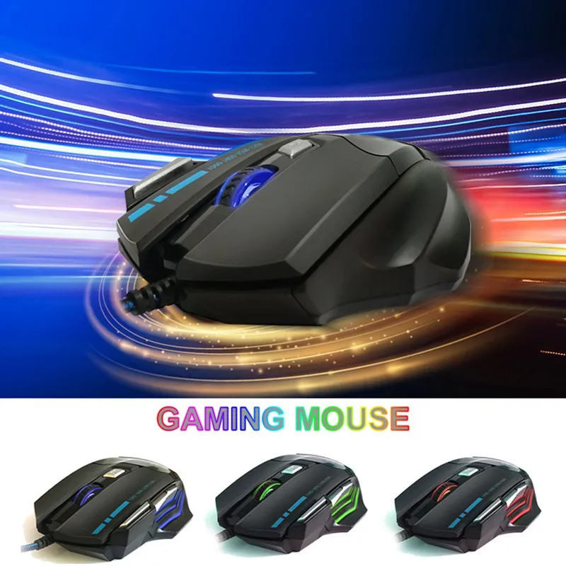 VicTsing USB Wired Gaming Mouse 1600 2200 3200 5500DPI Optical Professional Mouse with 7 Buttons LED Light Mouse for PC Laptop